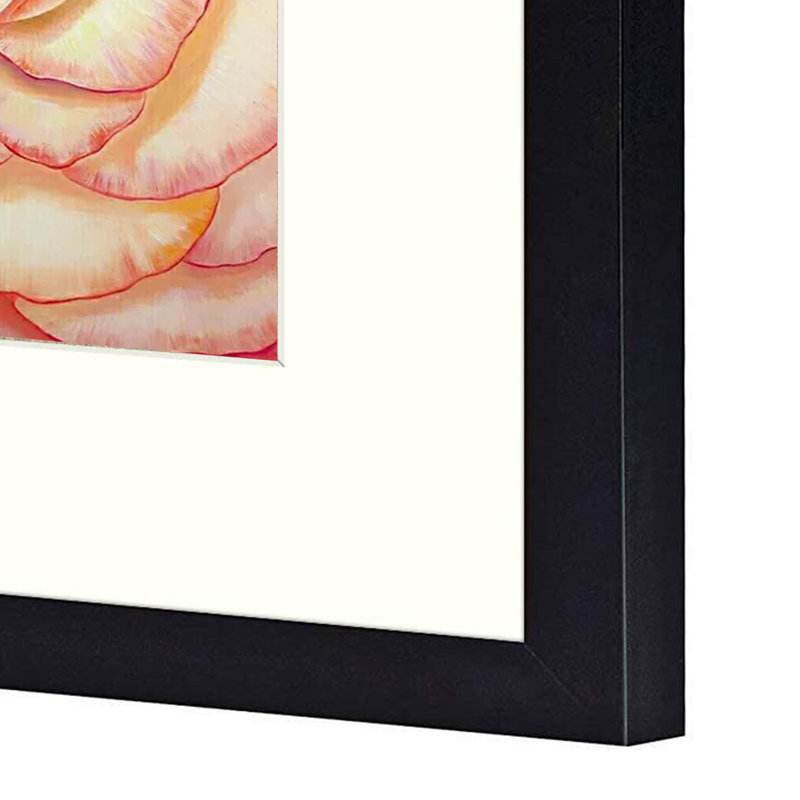 Arhea Black Picture Frame with Mat, 8" x 8"