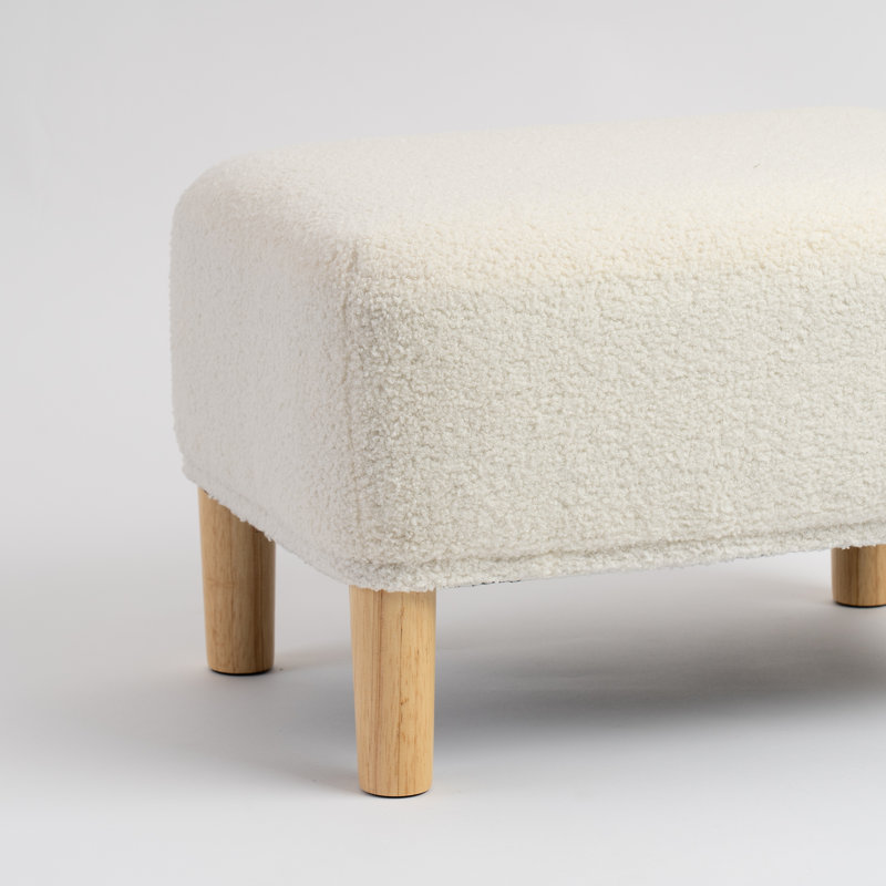 Boucle Foot Stool, Cream