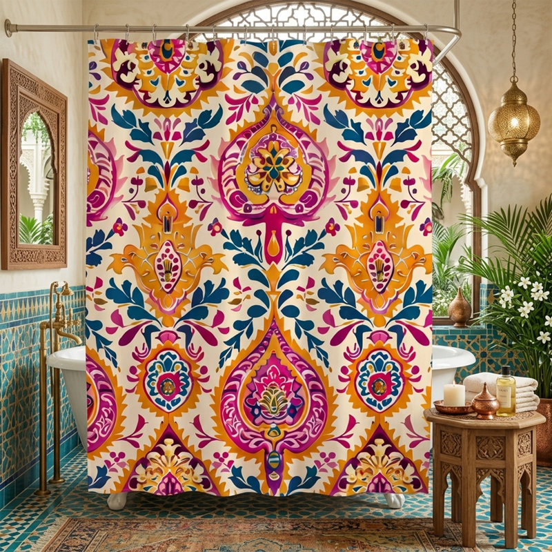 Bohemian Art - Rideau de douche Premium, H 74 po x l 71 po