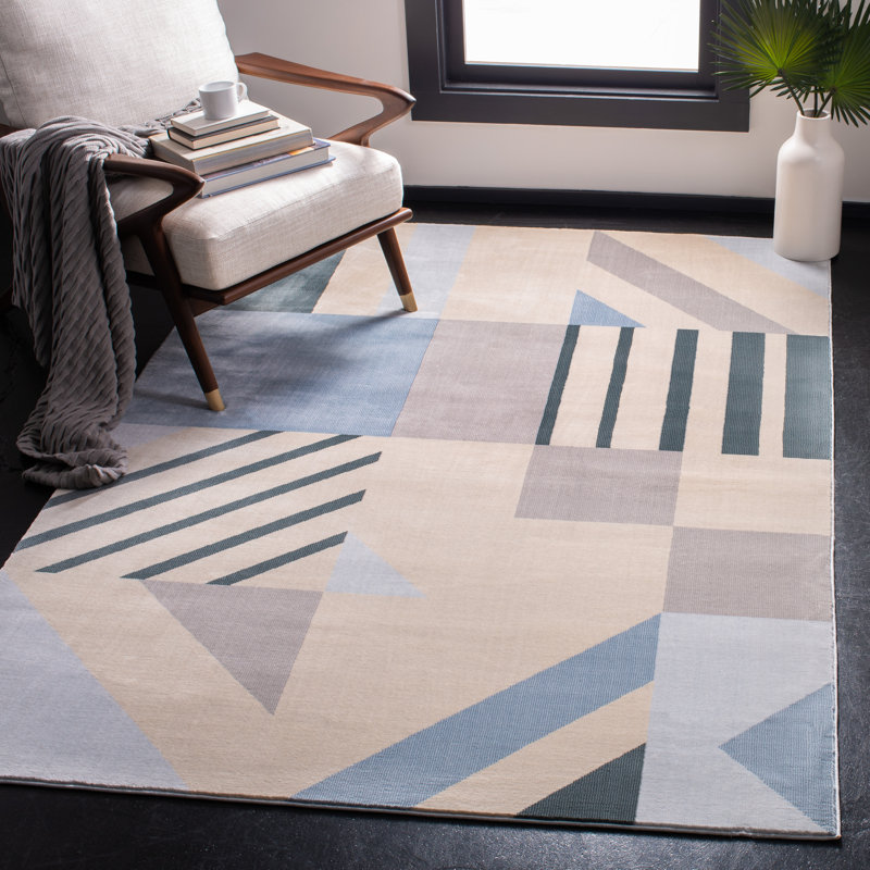 Makena Geometric Hand Woven Area Rug, Rectangle 160 x 231 cm