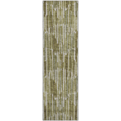 Premium Machine Washable Tweedy Olive Rug
