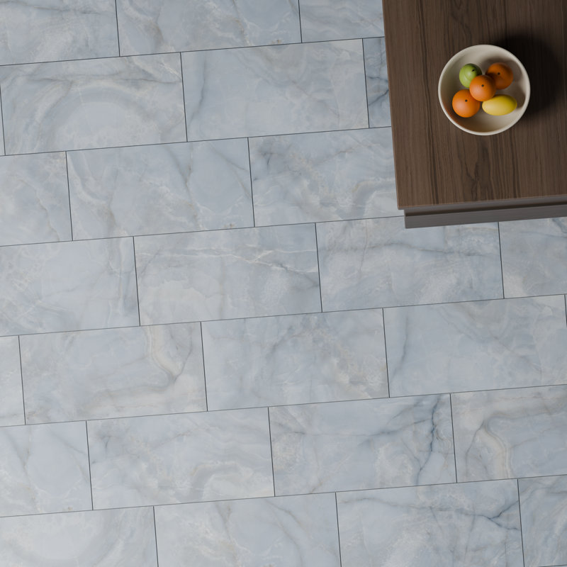 G385 Onice Blue Matte 12x24 Porcelain Onyx Look Floor & Wall Tile, Made in Spain, Matte, 12 x 24, Blue