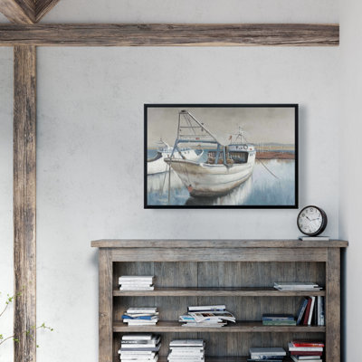 "Bateau de pêche désaturé" sur toile