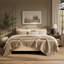Ensemble de courtepointe 3 pièces en coton et lin, format King, 274 x 234 cm (108 x 92 pouces), avec 2 taies d'oreiller-135278206