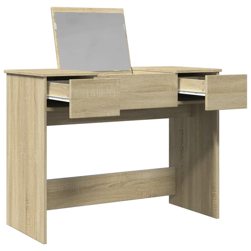 Peysley Dressing Table with Mirror, Sonoma Oak