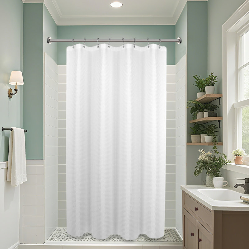 Rideau de douche Hotel Luxury, Blanc, H 72 po x l 48 po