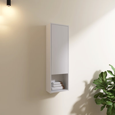 12'' Wall-Mounted Bathroom Cabinet With 1 Soft-Close Door,Adjustable Shelf
