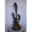 Bronze Three Dolphins Swim next to a Sea Turtle Fountain