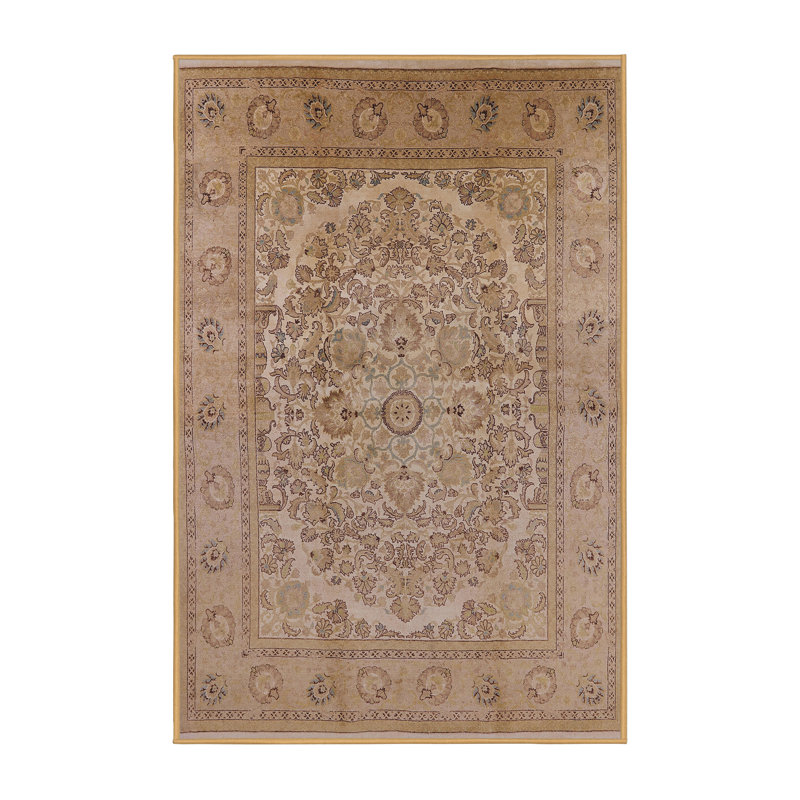 Tapis brun à motif oriental, Rectangle 5 pi x 7 pi