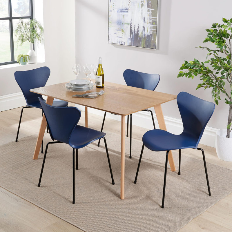 Velva 4 - Person Dining Set, Blue