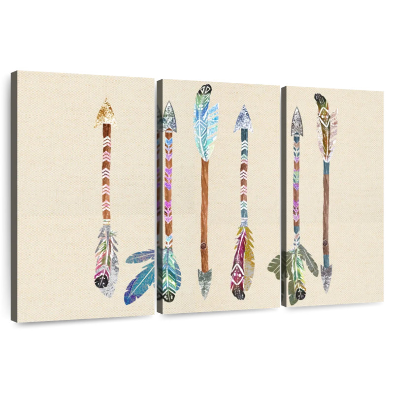Kerner Decorative Boho Feathers, 48" H x 74" W