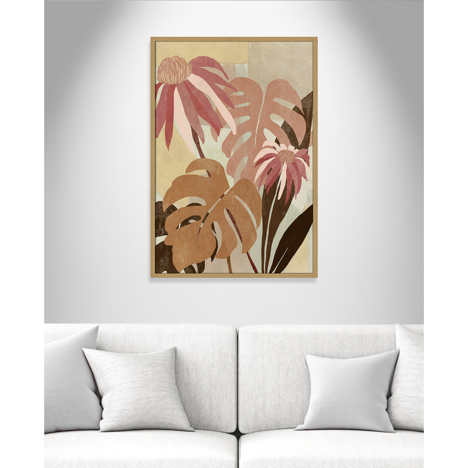 Hot Tropics II by Asia Jensen, 29.5" W x 41.5" H, Natural Wood Grain