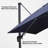 Rocshelle Square Right-left Tilt Swivel Cantilever Umbrella with Base and 360-degree Rotation-1653603461-1630832445