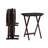 Bartelso Octagon Wood Tray Table Set with Stand