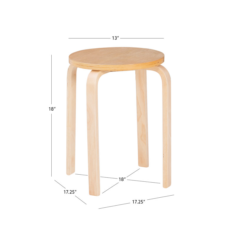 Girardi Wooden Stacking Stool Set of 4 | Utility Design