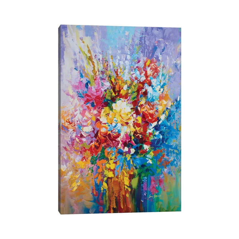 Floral Mosaic par Leon Devenice - Giclée sur toile tendue avec châssis, H 12 po x l 8 po x P 0,75 po