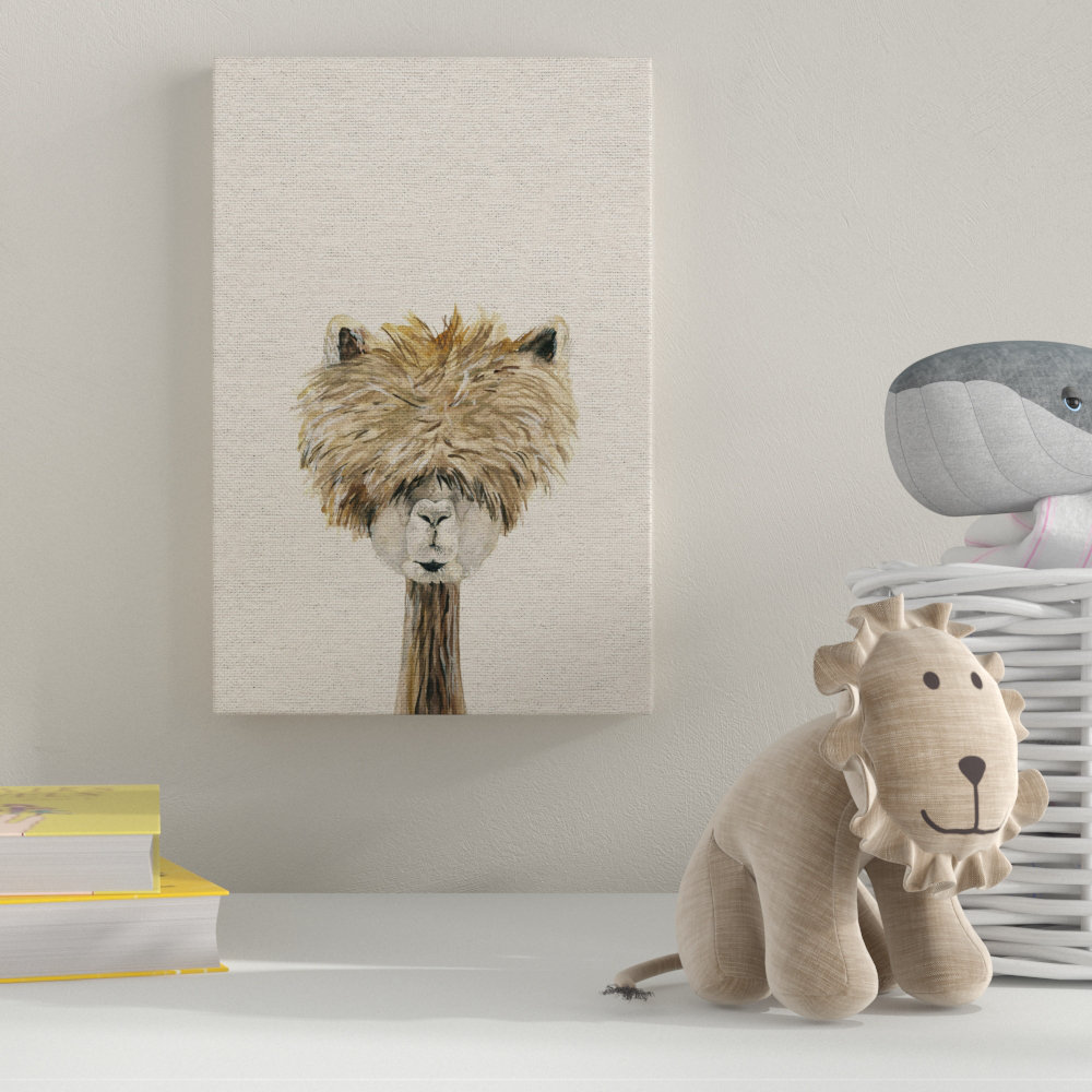 Bushy Haired Llama IV by Marmont Hill - Painting on Canvas