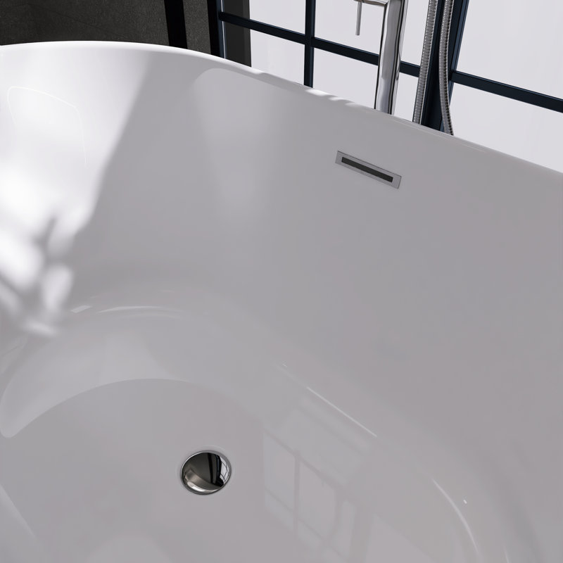 Baignoire de trempage autoportante en acrylique 60 po