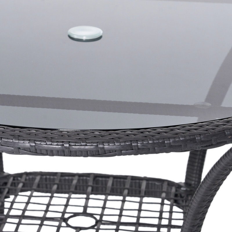 Table bistro 1,00 po en verre avec cadre en fer recouvert de gris, utilisation extérieure, 40,84 po Largeur et profondeur, hauteur de 28,71 po, couvercle de cadre et de table de 35,63 lb, carré, haut,