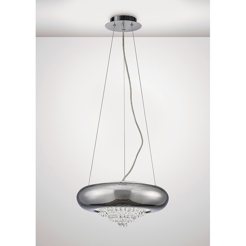 3 - Light Chandelier, Polished Chrome