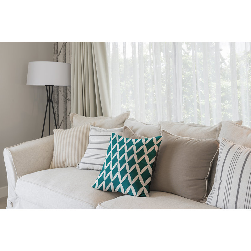 Geometric Reversible Throw Pillow, Dazzling Blue, 16" x 16"