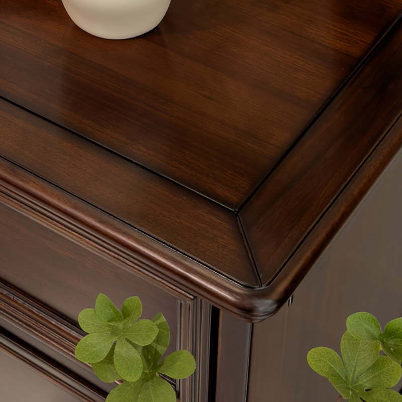 Buffet décoratif en bois de noyer foncé