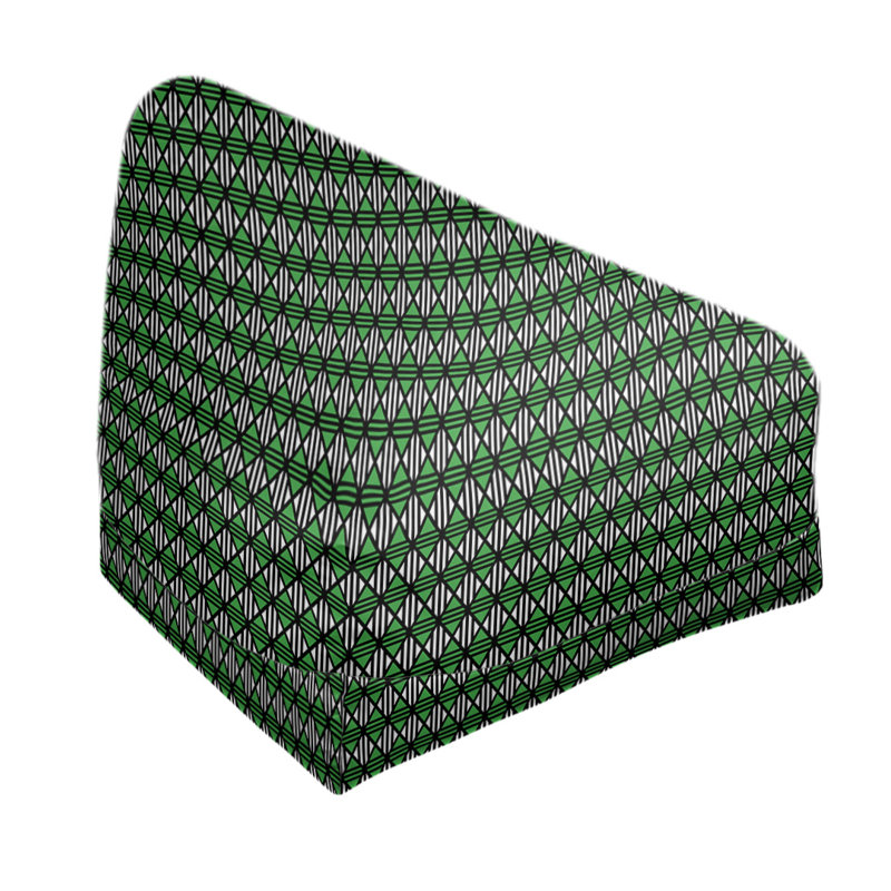 Petite chaise à sacs à billes & Leffel, H 120 po x L 31 po x P 60 po, Rembourrage poly, Noir / vert