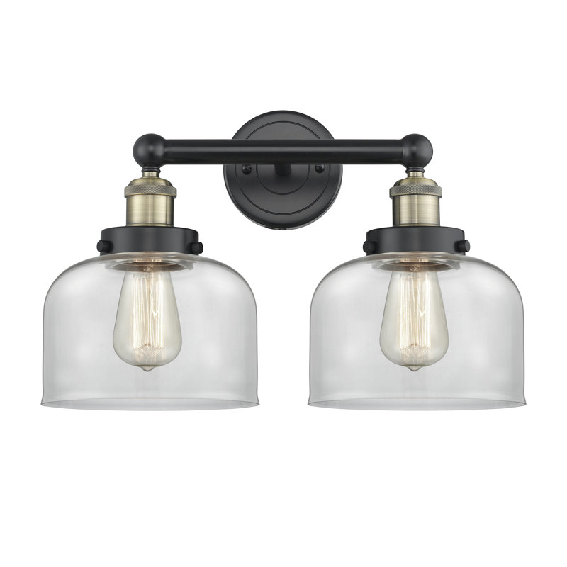 Arlester 2 - Light Dimmable Vanity Light, Clear, Black Antique Brass