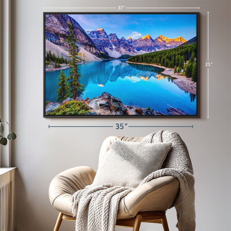 Impression sur toile «Amazing Moraine Lake», H 25 po x l 37 po