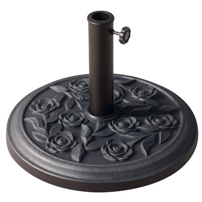 Round Resin Umbrella Base Stand Market Parasol Holder
