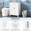 Meuble-lavabo 24 po avec lavabo en céramique - chic et fonctionnel. H34 po Structure en bois massif, panneaux. Poignées dorées. 2 portes à fermeture en douceur. Rangement abondant. Design moderne et élégant. Évier-323387374