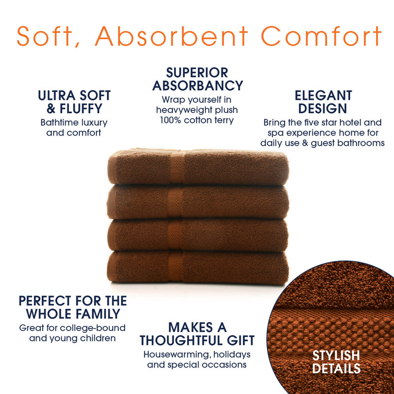 Harter Cotton Midweight Bath Towel, Mocha