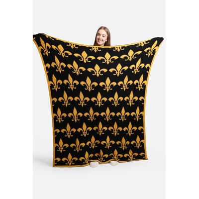 Jeté doux de luxe Fleur-De-Lis 