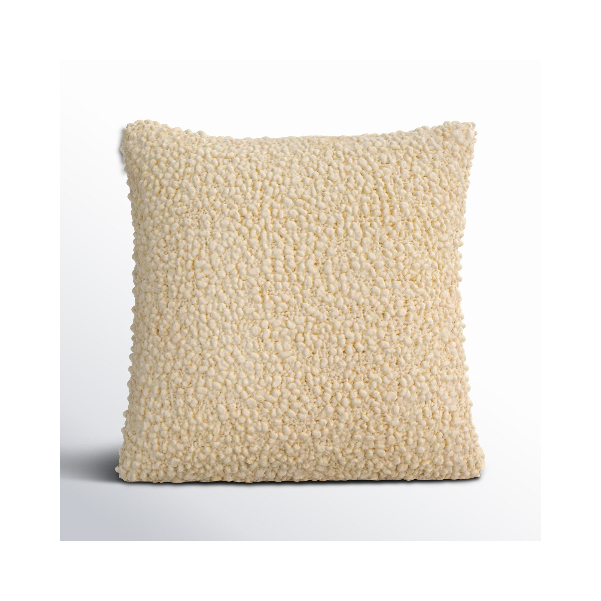 Anella Throw Square, Polyester/Polyfill, Beige, 20"H x 20"W