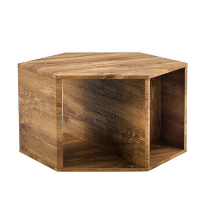 Coffee Table With Hexagonal Design - Pattern Stickers & Multi Storage And Stylish For Modern Living Easy To Clean Extra Compartments Design, Build
