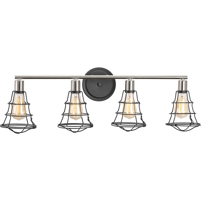 Éclairage pour meuble-lavaboe graphite 4 lumières Theressa