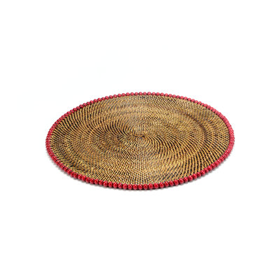 Natural Vine Round Beaded Placemats