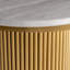 Dolny Round Marble Top Metal Base Dining Table