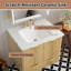 Ensemble de meuble-lavabo moderne avec lavabo Mid-Century-596146558