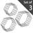 Mthimunye 3 Piece Hexagon Metal Floating Shelf-1781485207