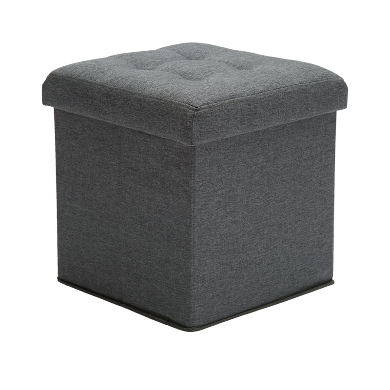 38cm Square Footstool Ottoman with Storage