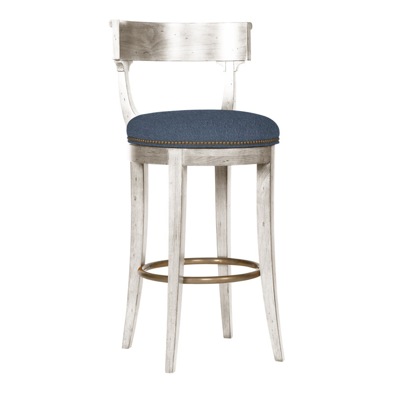 Tabouret de bar 41 po Compendium, Non, Bleu Navada, Casablanca