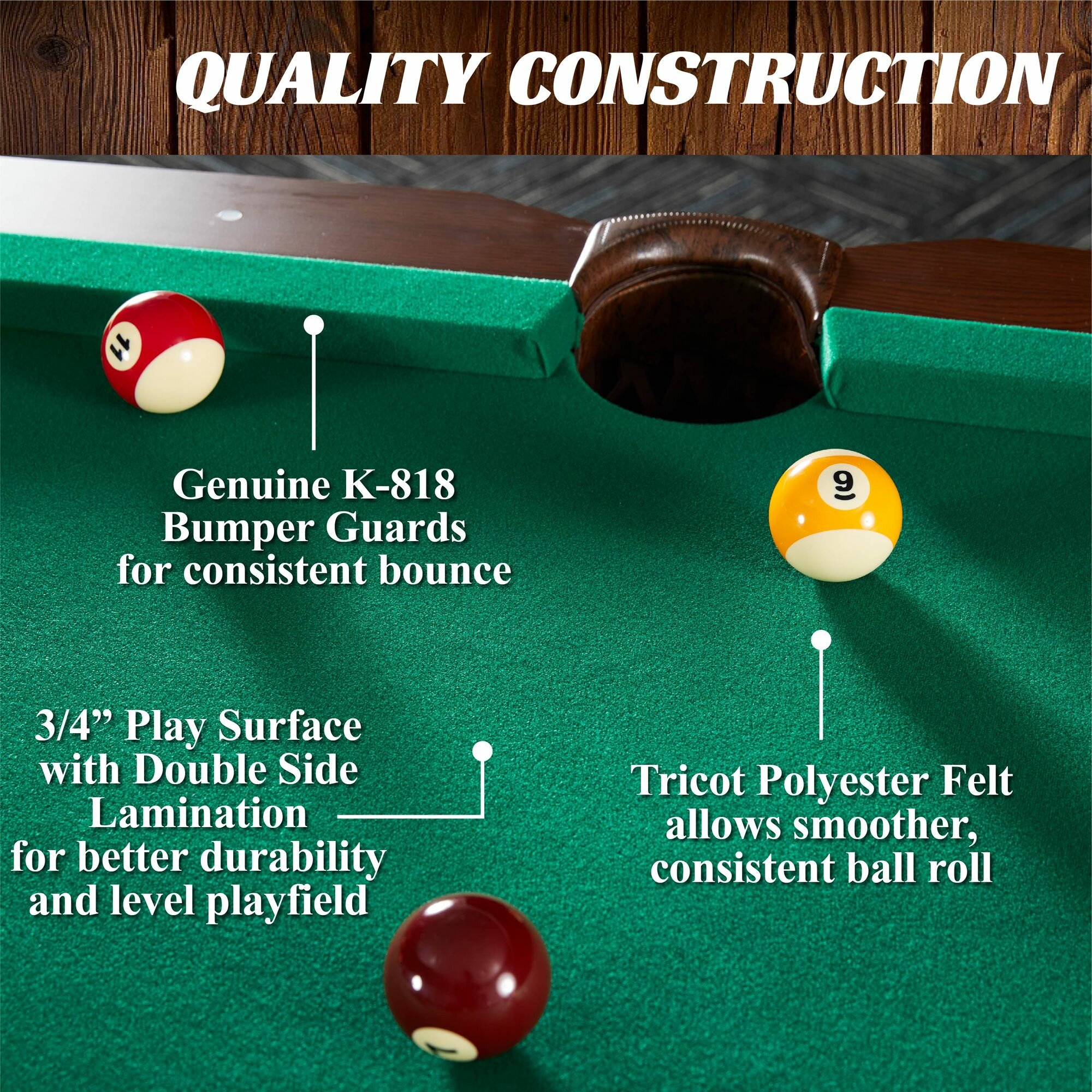 Barrington Billiards Company Barrington Springdale 7.5' Pool Table With 