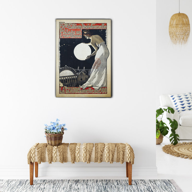 Manifesto dell'esposizione Universale '900 by Alphonse Mucha - Rectangle Print on Canvas, 95cm H x 65cm W