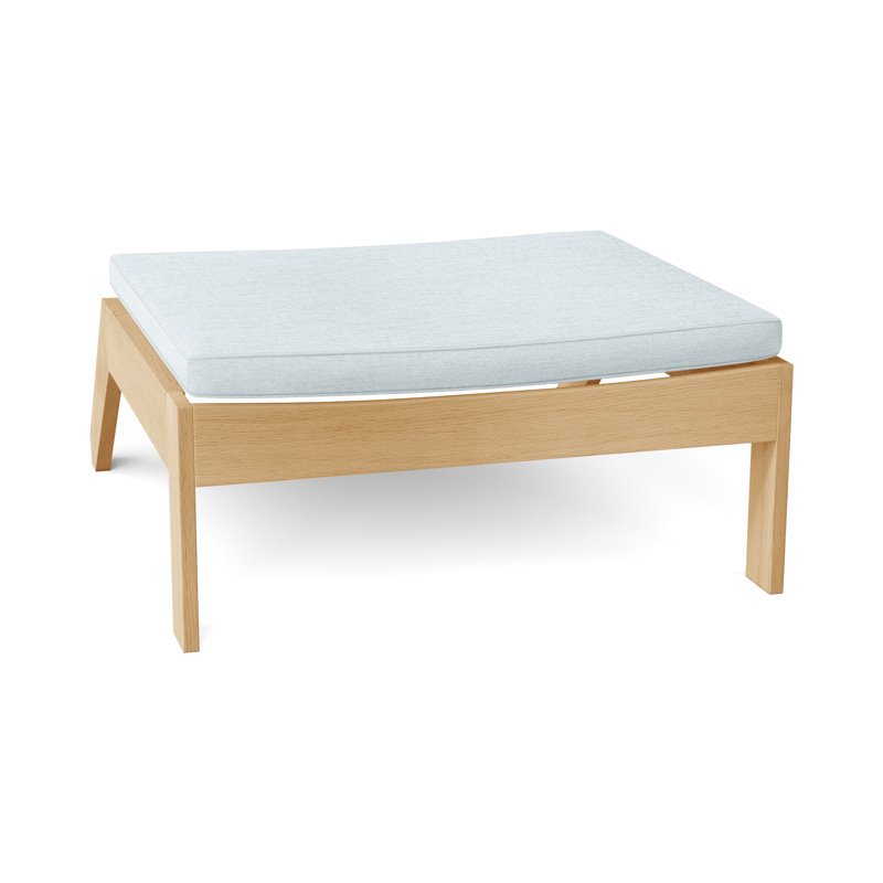 Repose-pieds Ashland Teak Adirondack - Teck naturel, InsideOut® Rollo ‑ lin argent, Welt, Teck naturel