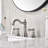 Signature Collection Two-Handle 6" to 10" Widespread Lavatory Bathroom Faucet with Drain Assembly - Brushed Nickel-6728228