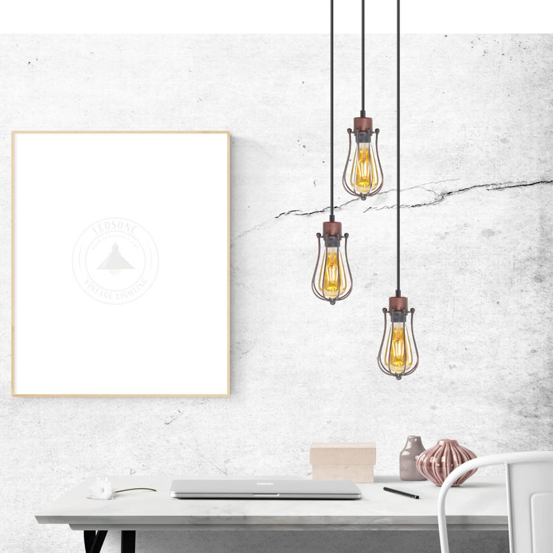 Annaluiza 3 - Light Pendant, Rustic Red