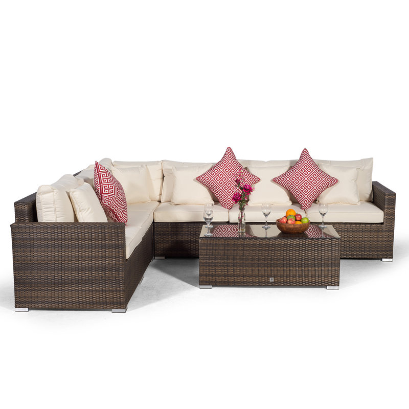 Yancey 5 Seater Rattan Corner Sofa Set