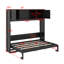 Lit escamotable double avec armoires de rangement