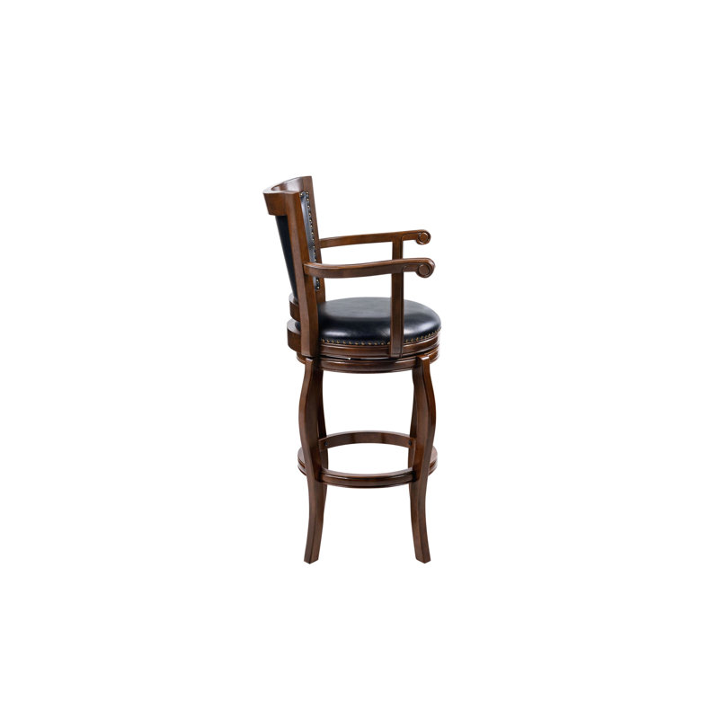 Tabouret de bar Greer, Cappuccino, Noir, Tabouret de bar (siège d'une hauteur de 34 po)